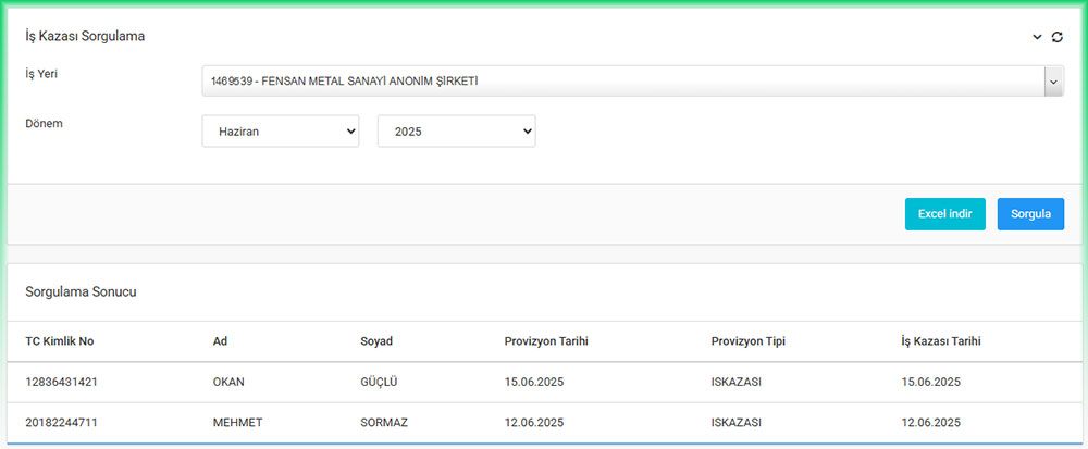 SGK İş Kazası Sorgulama SGK İş Kazası Sorgulama